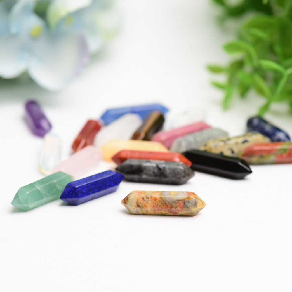 Mixed Crystal Mini Double Terminated Point 1.2in for Jewelry