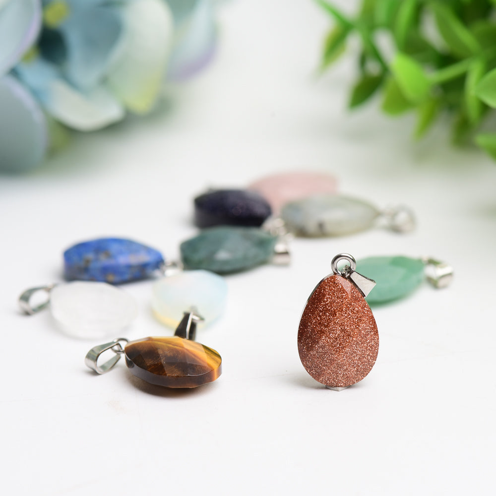 Mixed Crystal Pendant with Natural Stones for Healing and Meditation