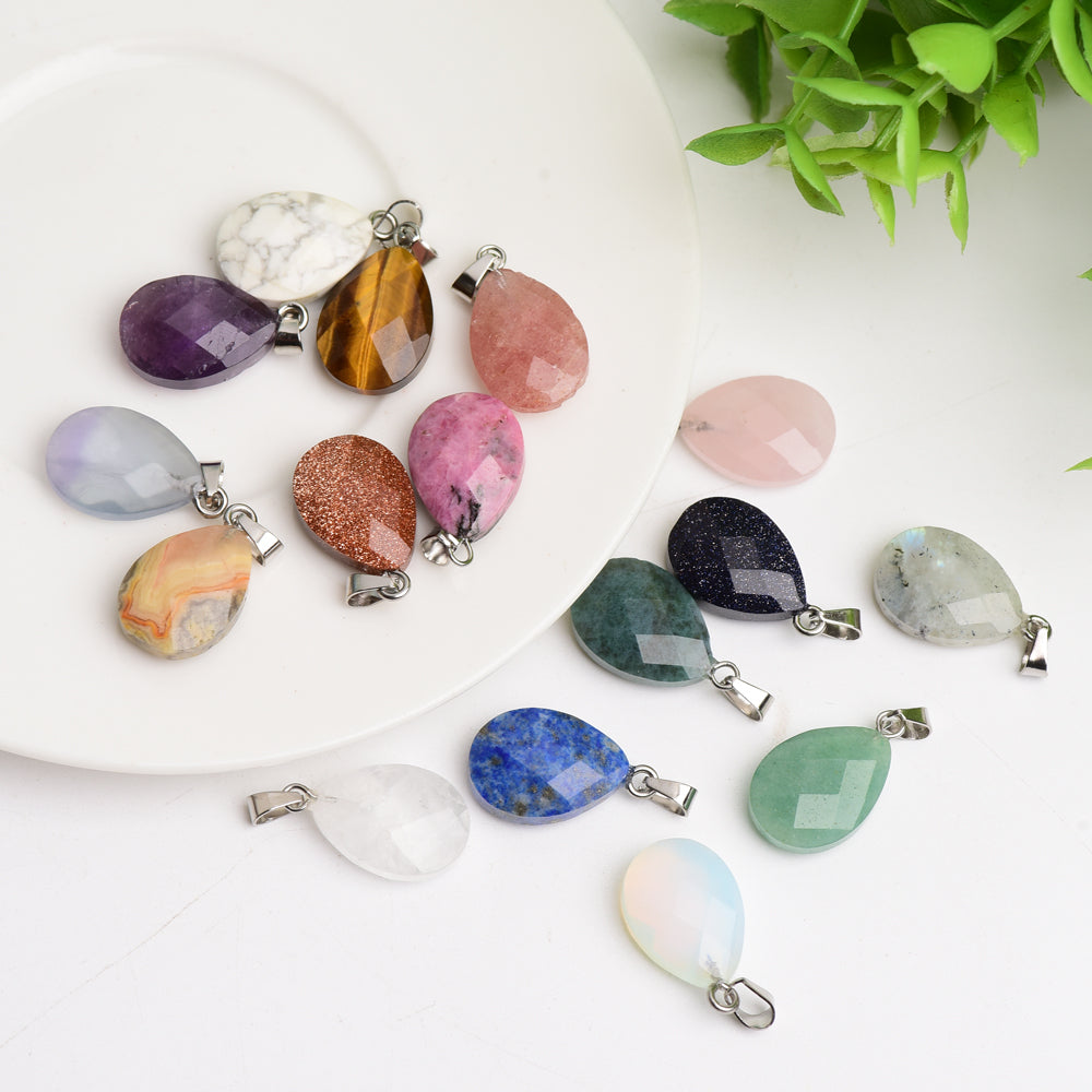 Mixed Crystal Pendant with Natural Stones for Healing and Meditation
