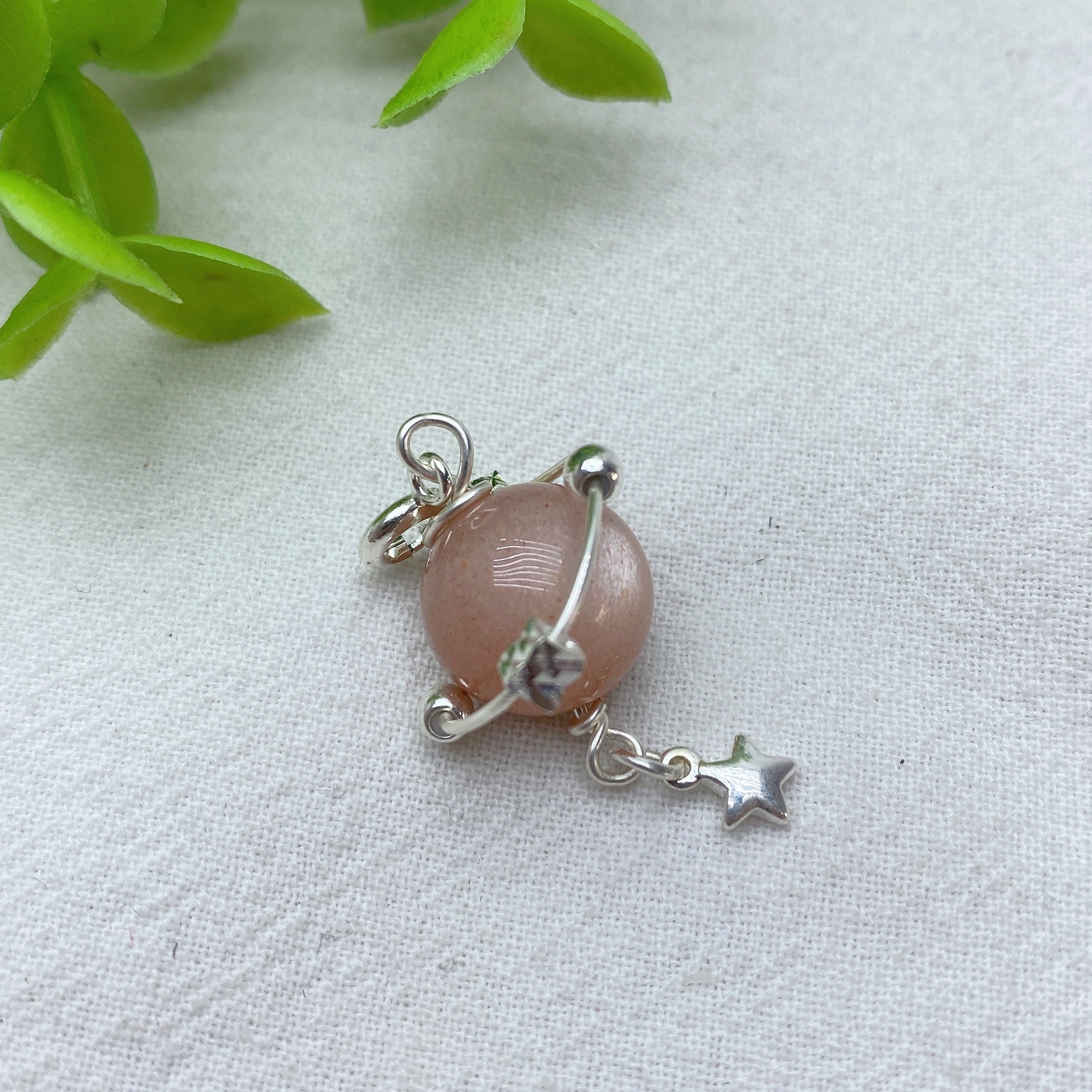 Mixed Crystal Planet Pendant 1.2 inch Healing Necklace