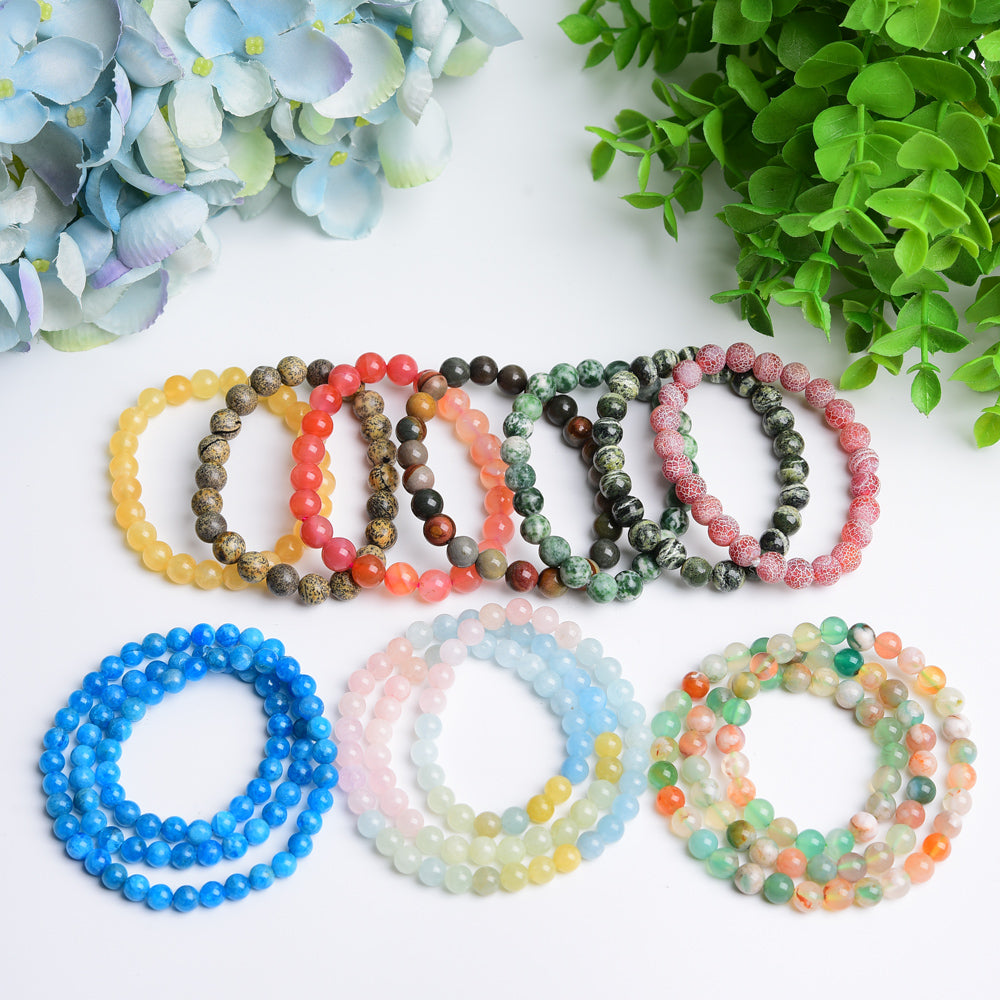 Mixed Crystal Spiritual Bracelet 6-8mm Healing Beads