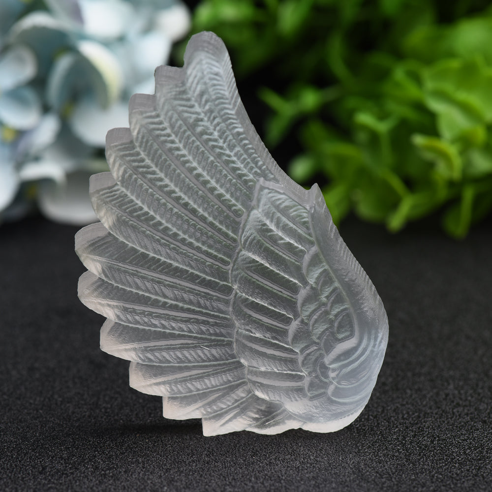 Mixed Crystal Wings Carving 4-Inch Healing Figurines