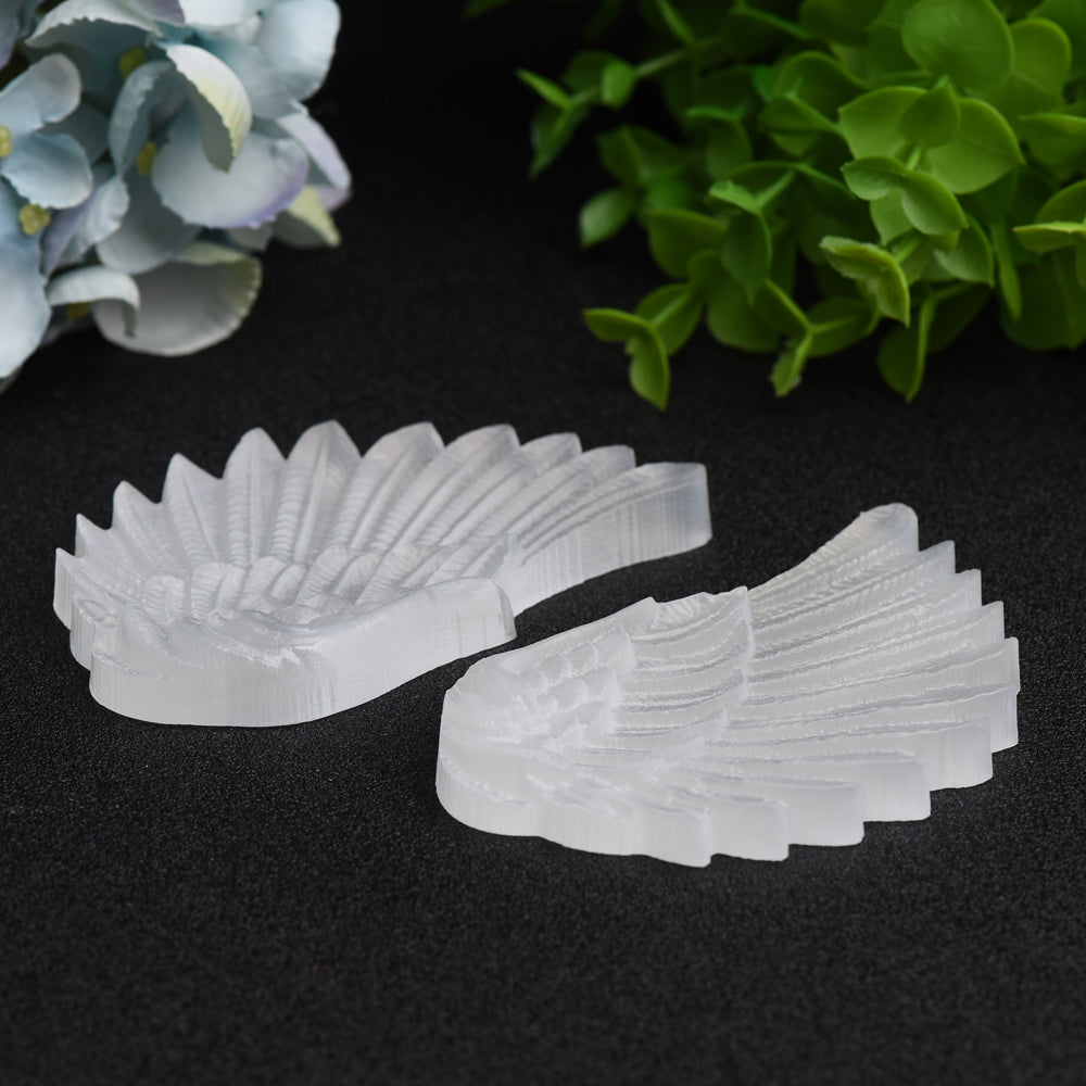 Mixed Crystal Wings Carving 4-Inch Healing Figurines