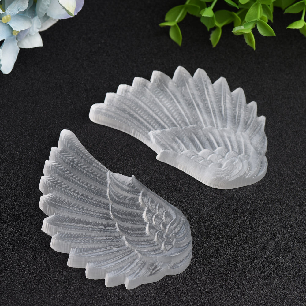 Mixed Crystal Wings Carving 4-Inch Healing Figurines