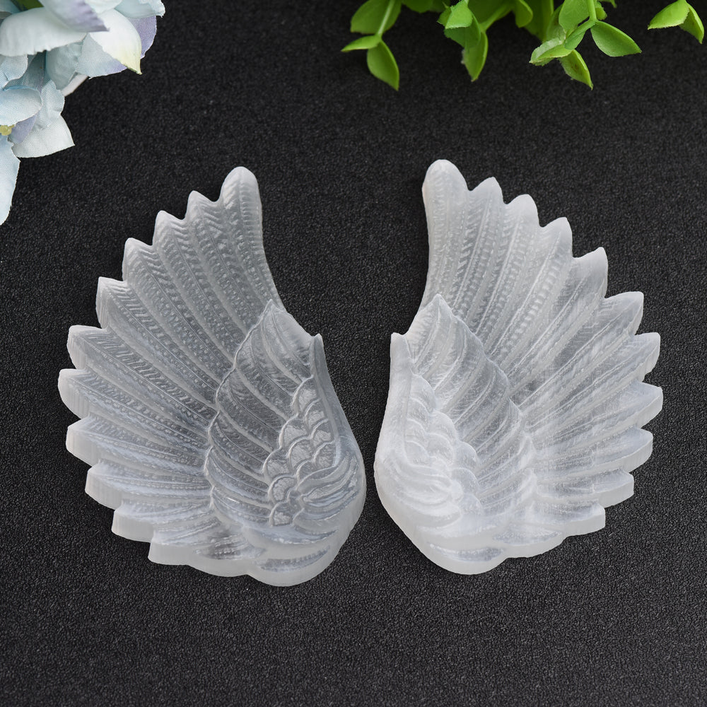 Mixed Crystal Wings Carving 4-Inch Healing Figurines