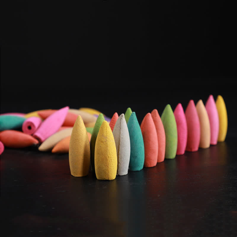 Mixed Floral Aroma Sandalwood Backflow Incense Cones 50 Pack