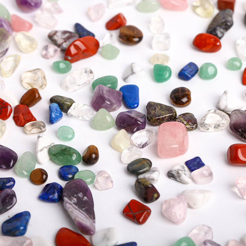 Mixed Gemstone Tumbled Stones 5-9mm Crystal Chips