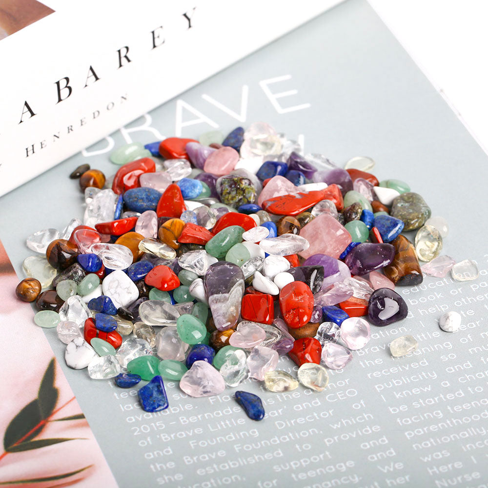 Mixed Gemstone Tumbled Stones 5-9mm Crystal Chips