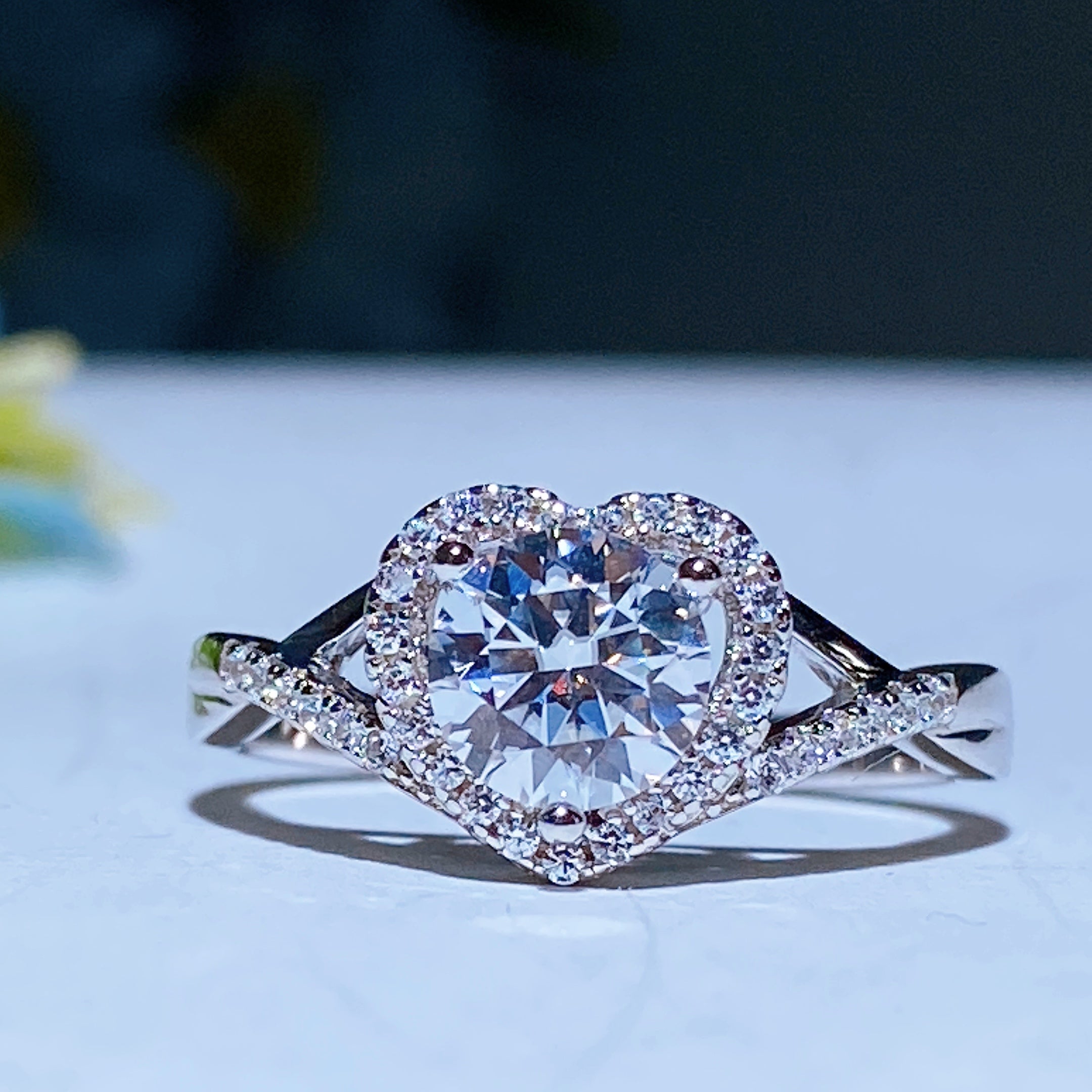 Moissanite Healing Ring with 1.0 or 2.0 Oct Size | Spiritual Rings