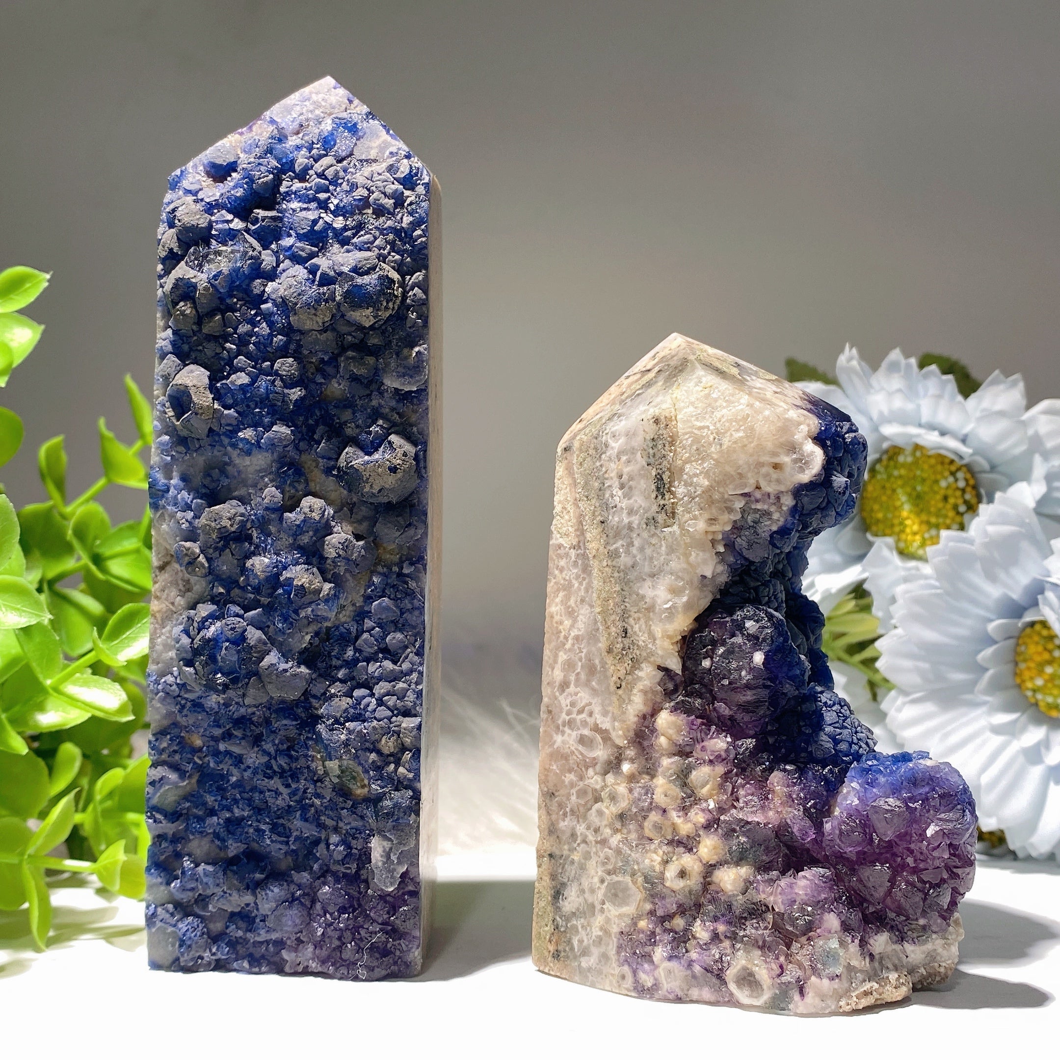 Mongolia Fluorite Tower Crystal 3.5-8 inch Healing Display