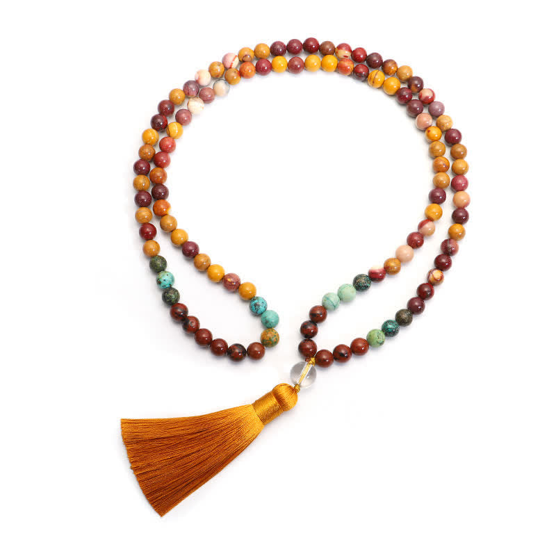 Mookaite 108 Bead Gemstone Mala for Emotional Growth