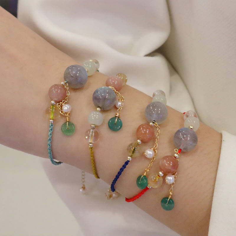 Moonstone Bracelet with Peace Buckle | Healing Harmony & Balance