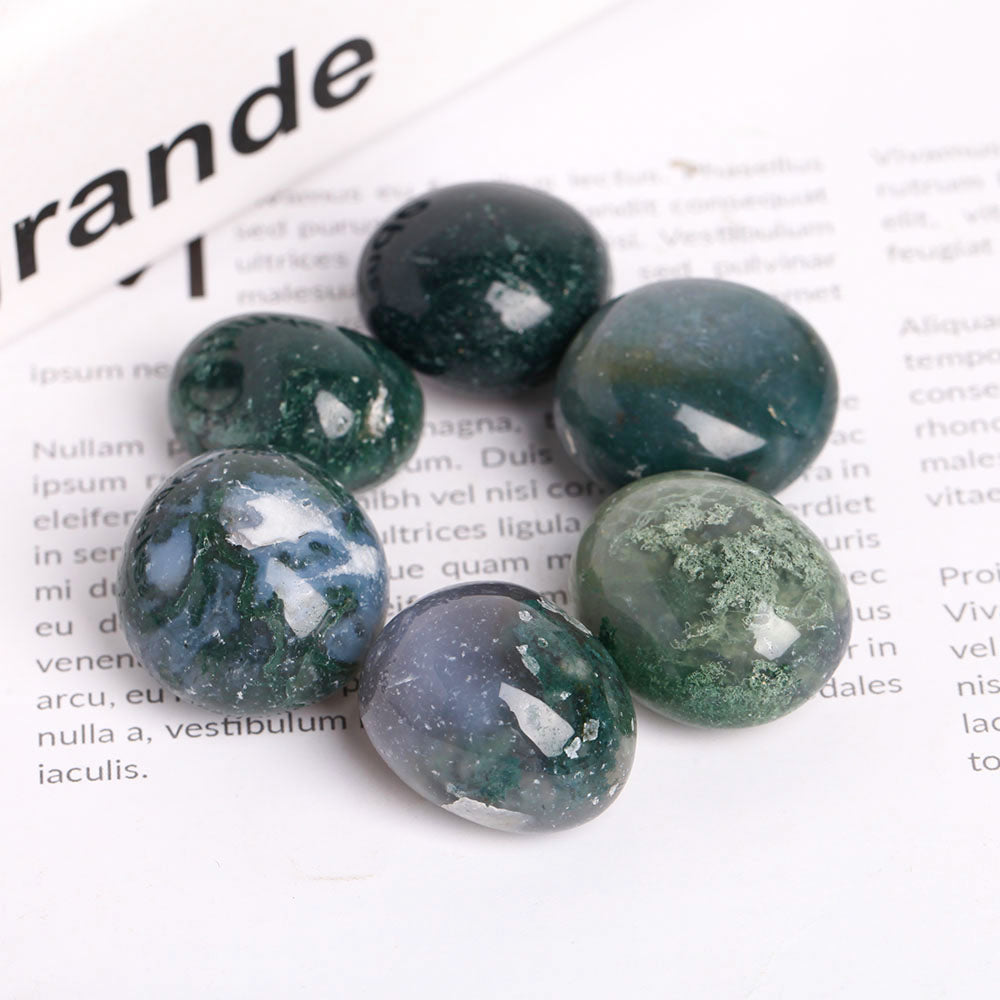 Moss Agate Tumbled Stones 2-3.5cm 0.5kg Pack