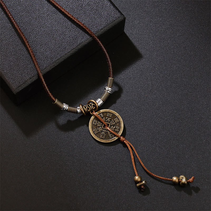 Mountain Ghosts Spend Money Yin Yang Necklace Pendant 77cm