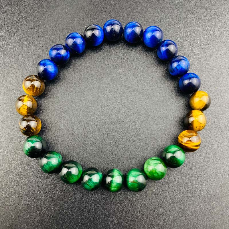Multi-Color Tiger Eye Balance Bracelet