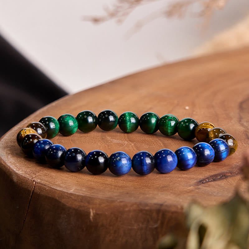 Multi-Color Tiger Eye Balance Bracelet