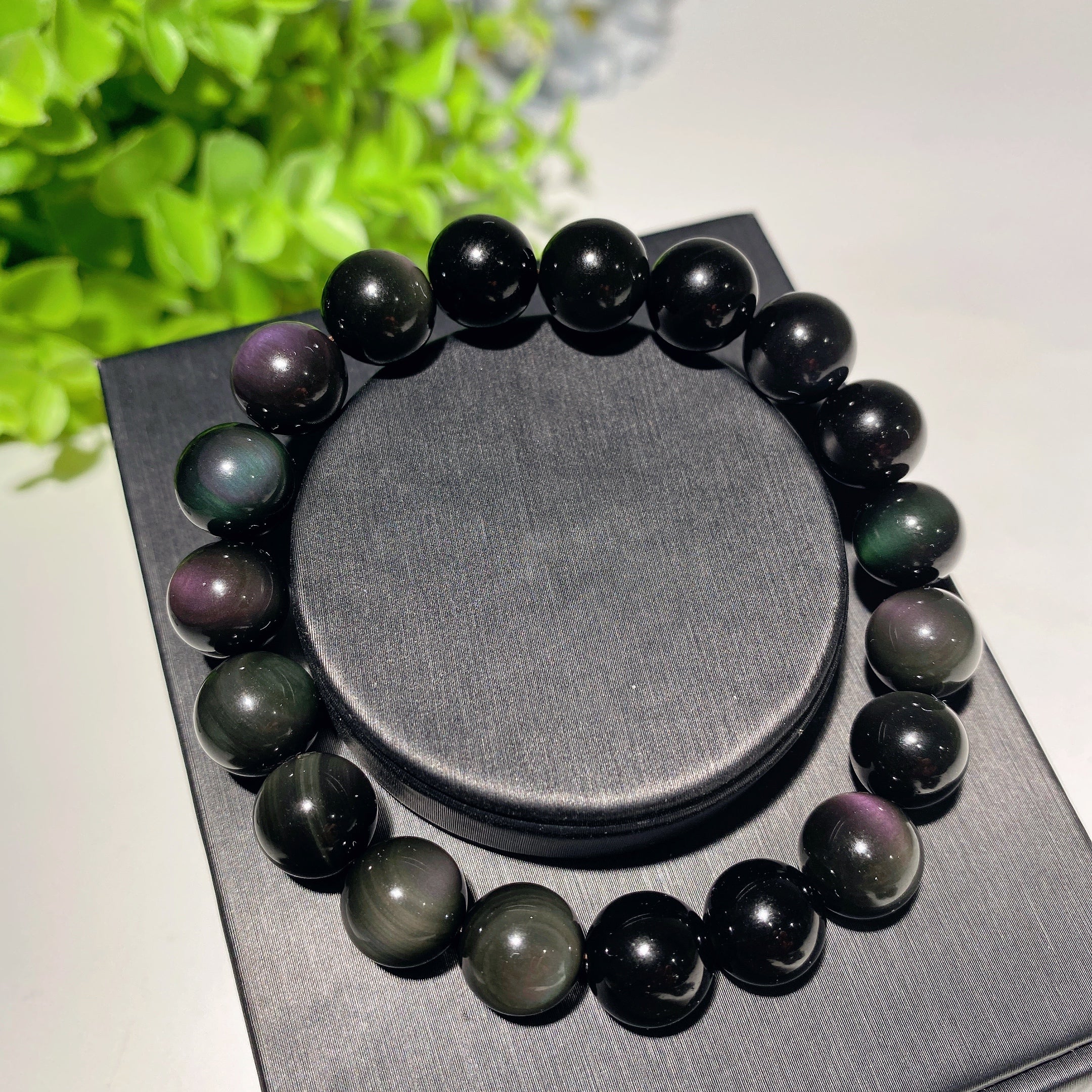 Multi-Gemstone Obsidian Bracelet 5-11mm for Healing & Protection