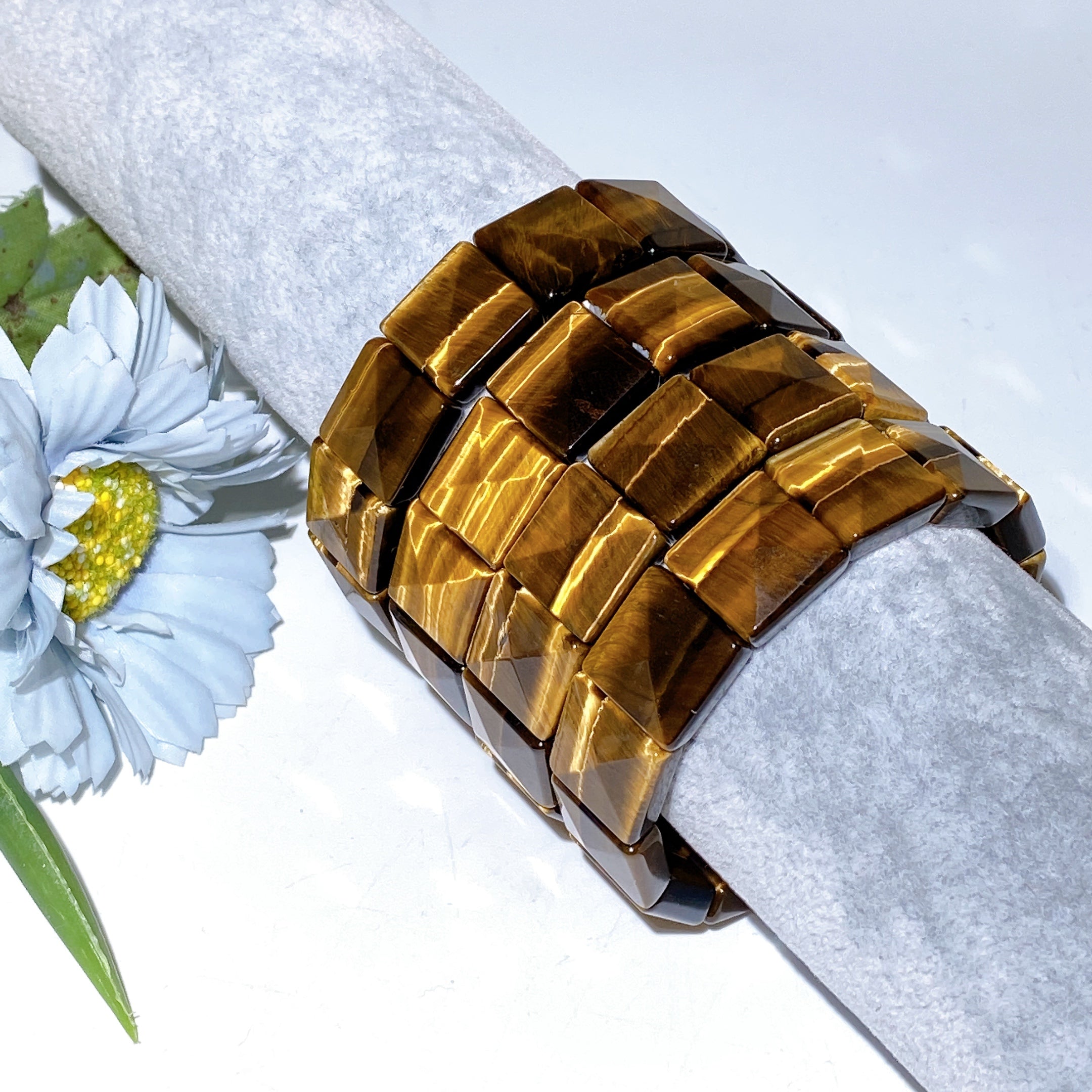 Multi-Stone Tiger Eye Crystal Healing Bangle 13-25mm