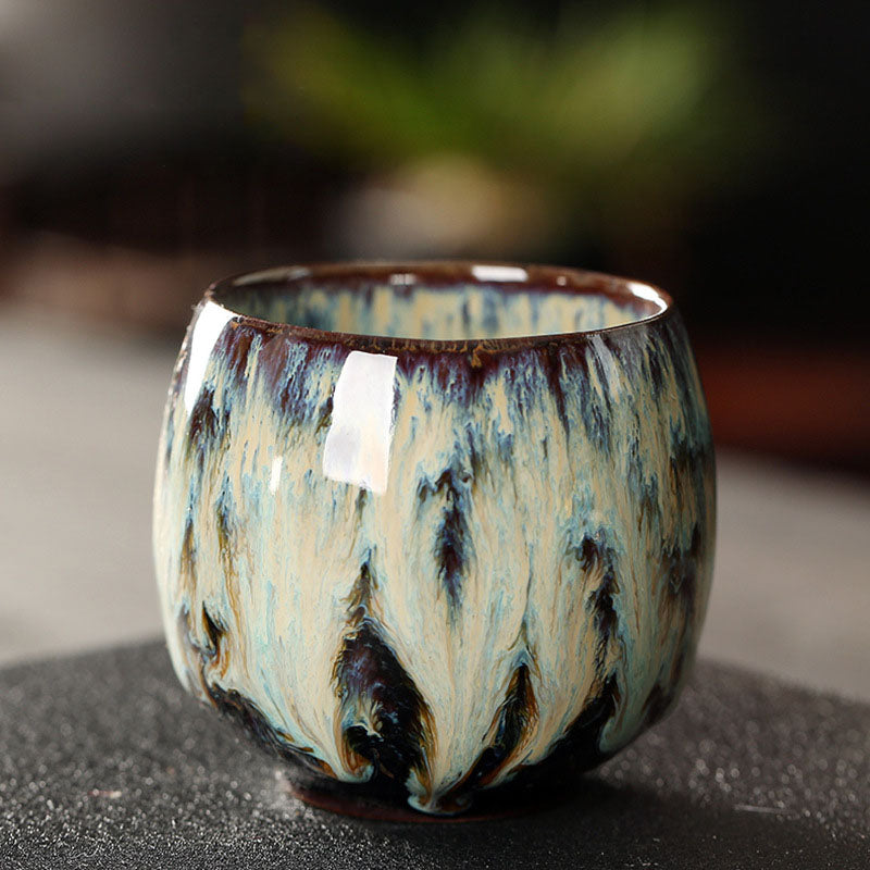 Multicolored Kiln Change Jianzhan Ceramic Tea Cup 110ml
