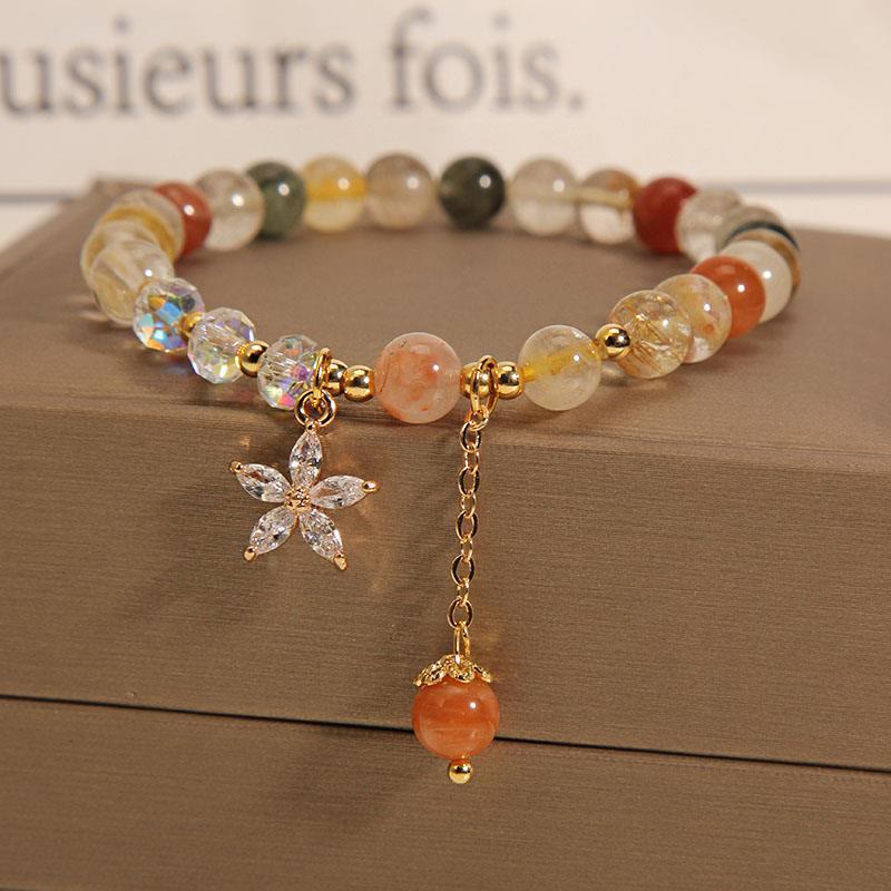 Multicolored Rutilated Quartz Auspiciousness Bracelet