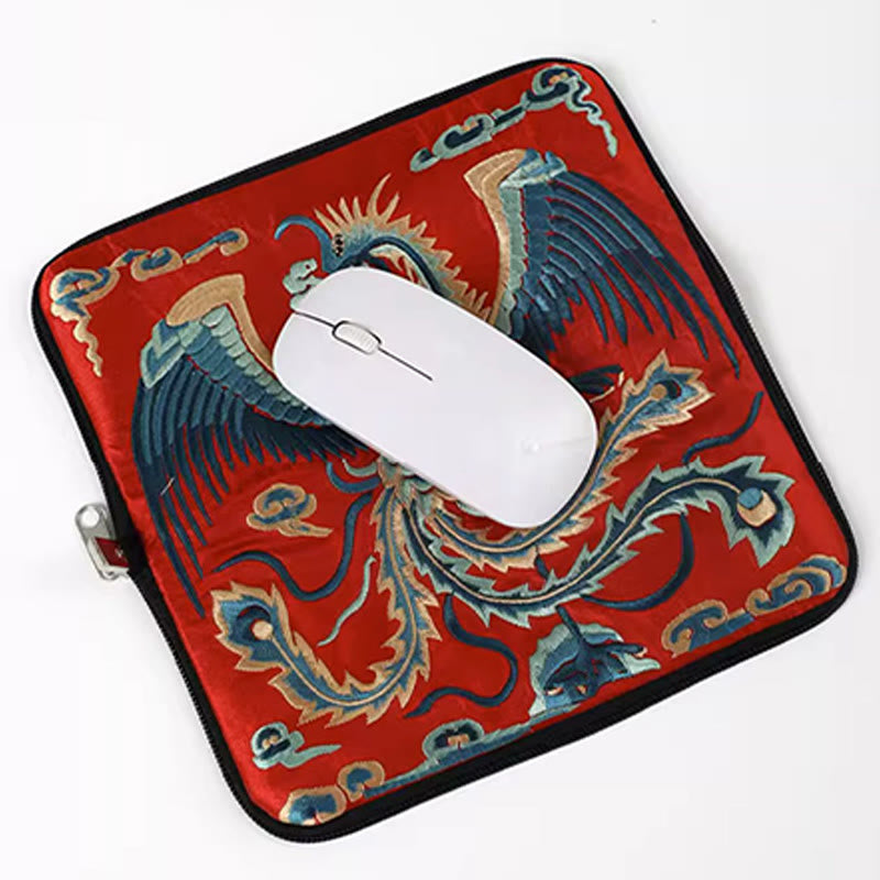 Mythical Beast Embroidered Handbag | Phoenix Dragon Qilin 23cm