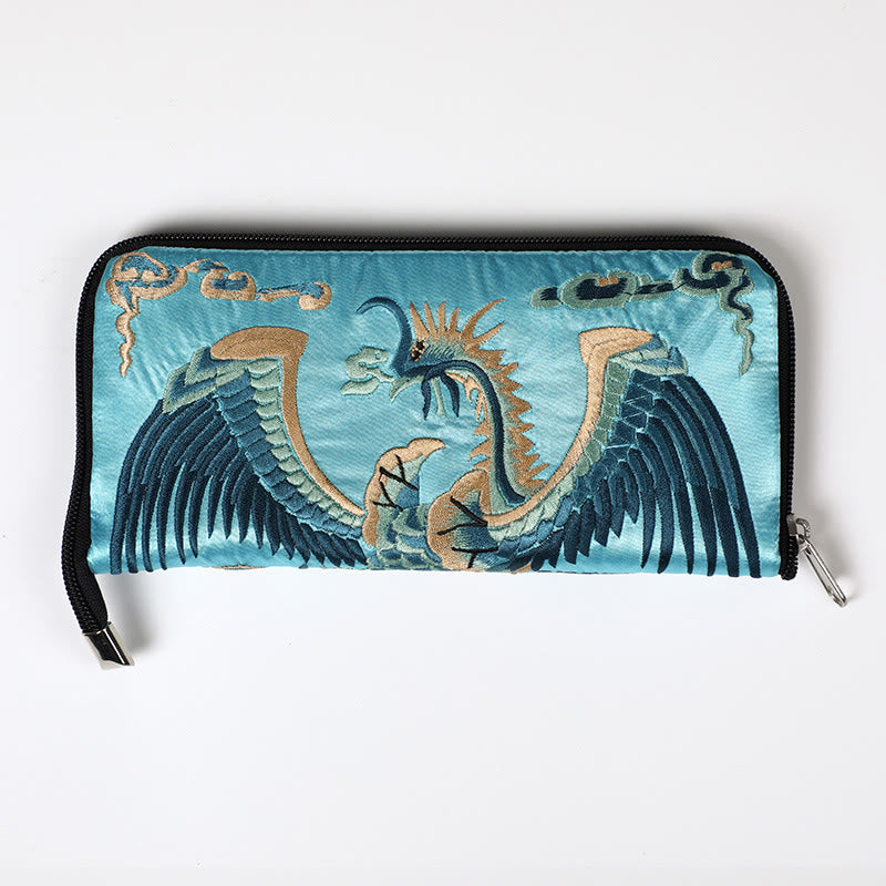 Mythical Beast Embroidered Handbag | Phoenix Dragon Qilin 23cm