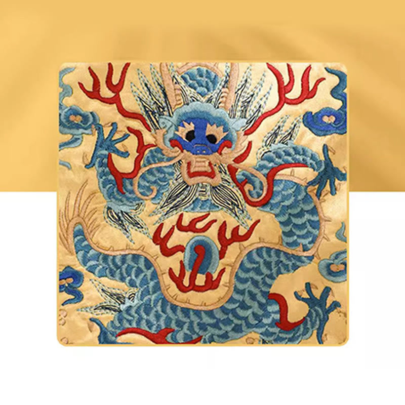 Mythical Beast Embroidered Handbag | Phoenix Dragon Qilin 23cm