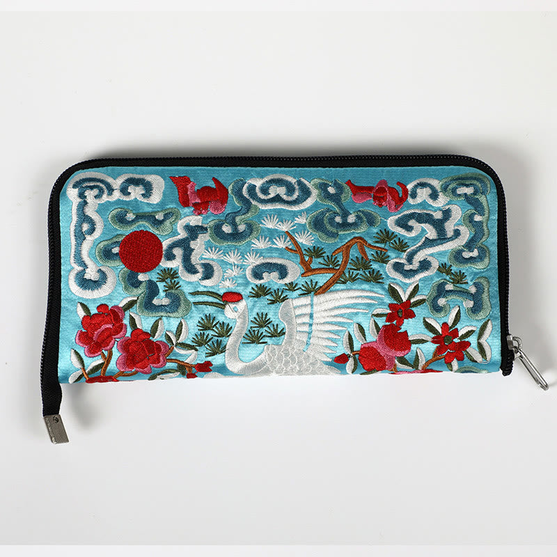 Mythical Beast Embroidered Handbag | Phoenix Dragon Qilin 23cm