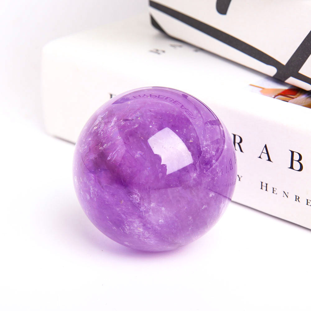 Natural Amethyst Crystal Sphere 2.25 Inch Healing Orb