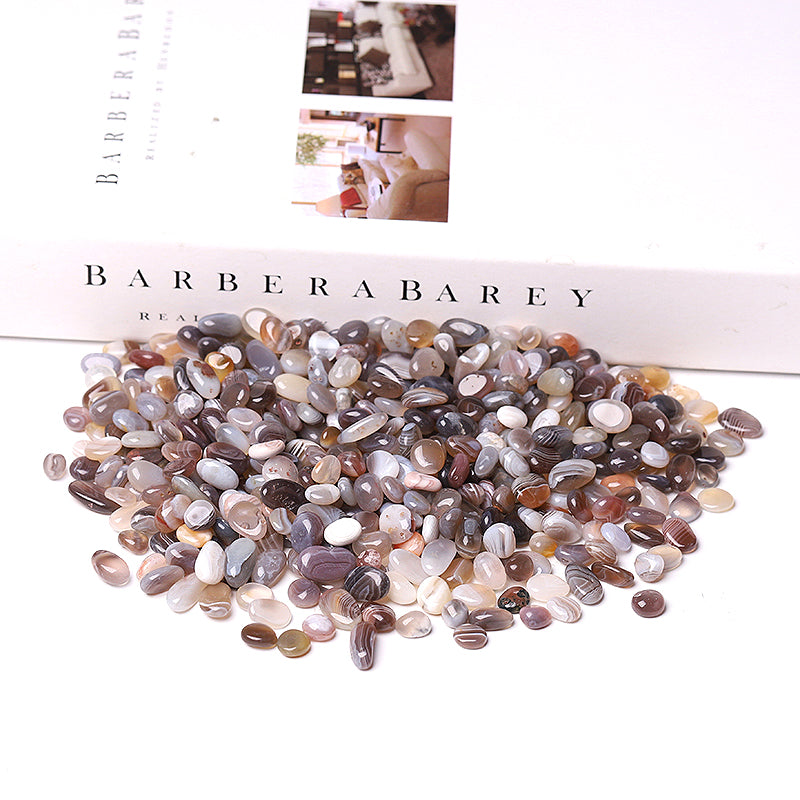 Natural Banded Agate Chips 5-9mm Tumbled Stones for Decoration