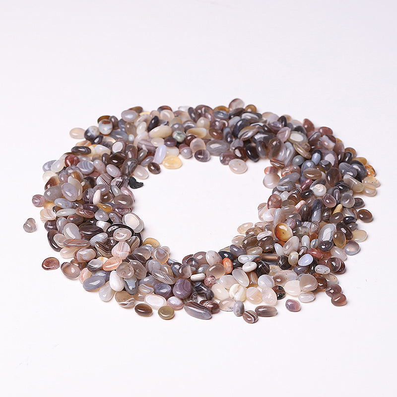 Natural Banded Agate Chips 5-9mm Tumbled Stones for Decoration