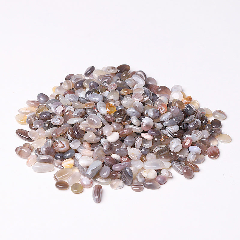 Natural Banded Agate Chips 5-9mm Tumbled Stones for Decoration