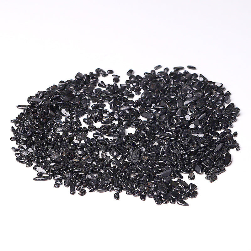 Natural Black Tourmaline Chips 5-9mm for Healing