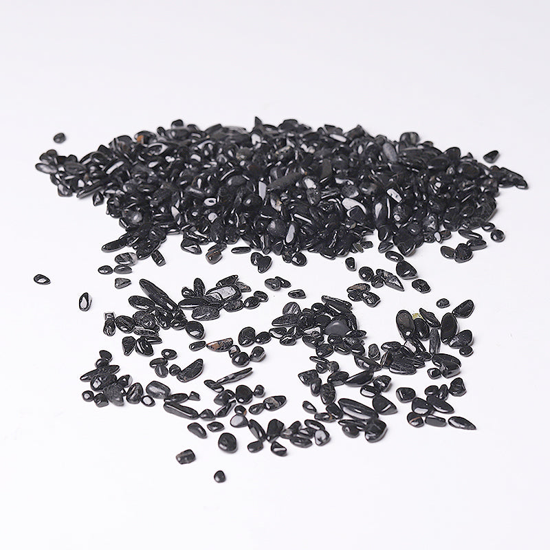 Natural Black Tourmaline Chips 5-9mm for Healing