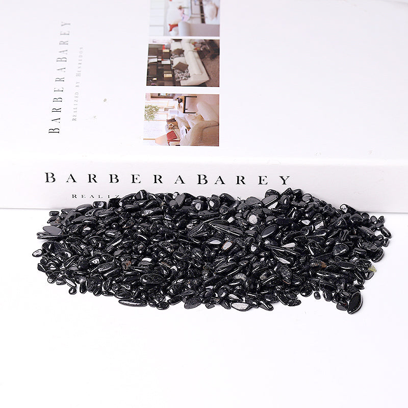 Natural Black Tourmaline Chips 5-9mm for Healing
