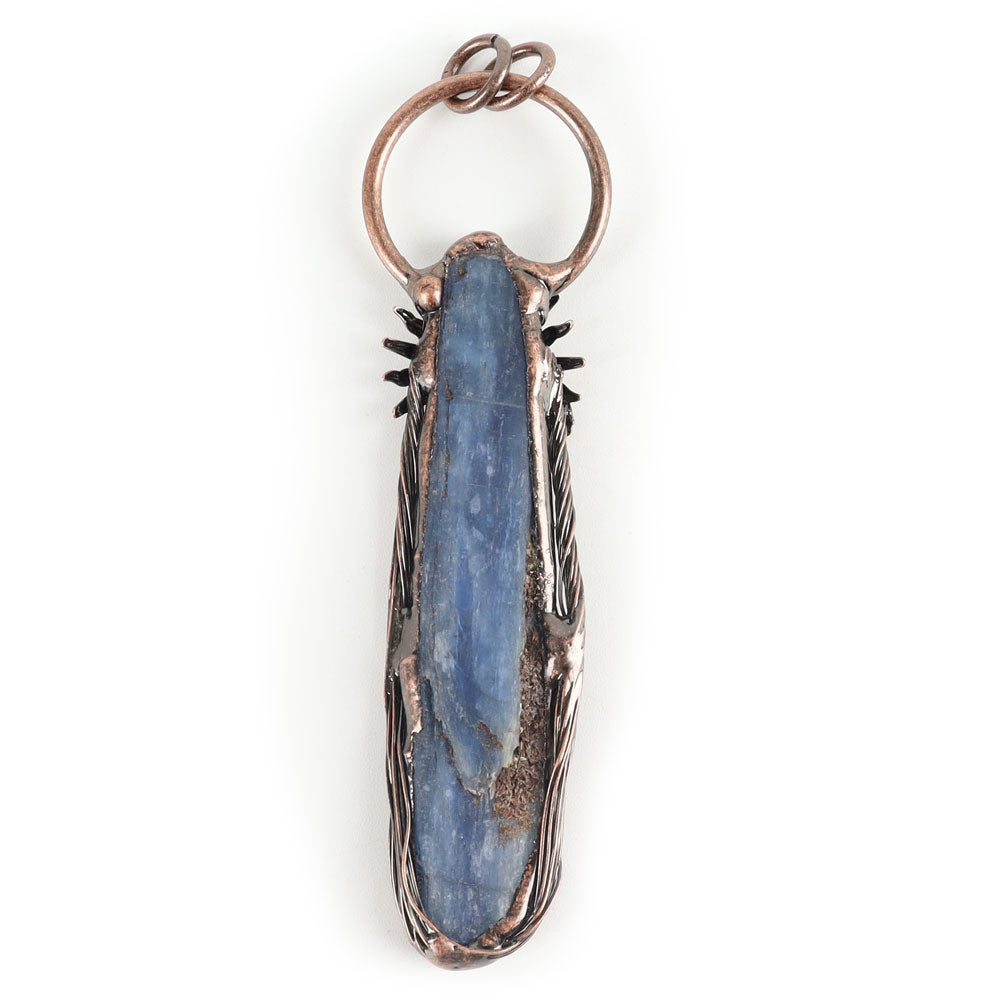 Natural Blue Kyanite Crystal Necklace Pendant 3 Inch