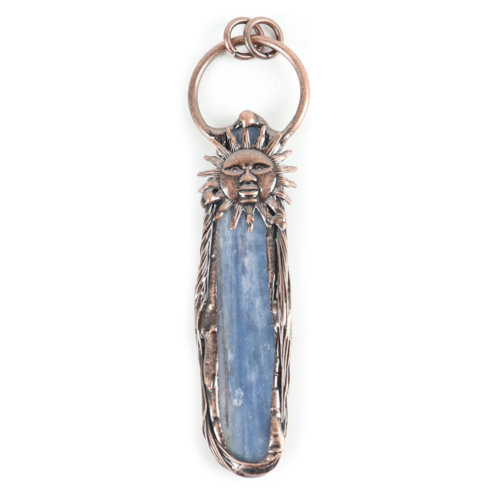 Natural Blue Kyanite Crystal Necklace Pendant 3 Inch