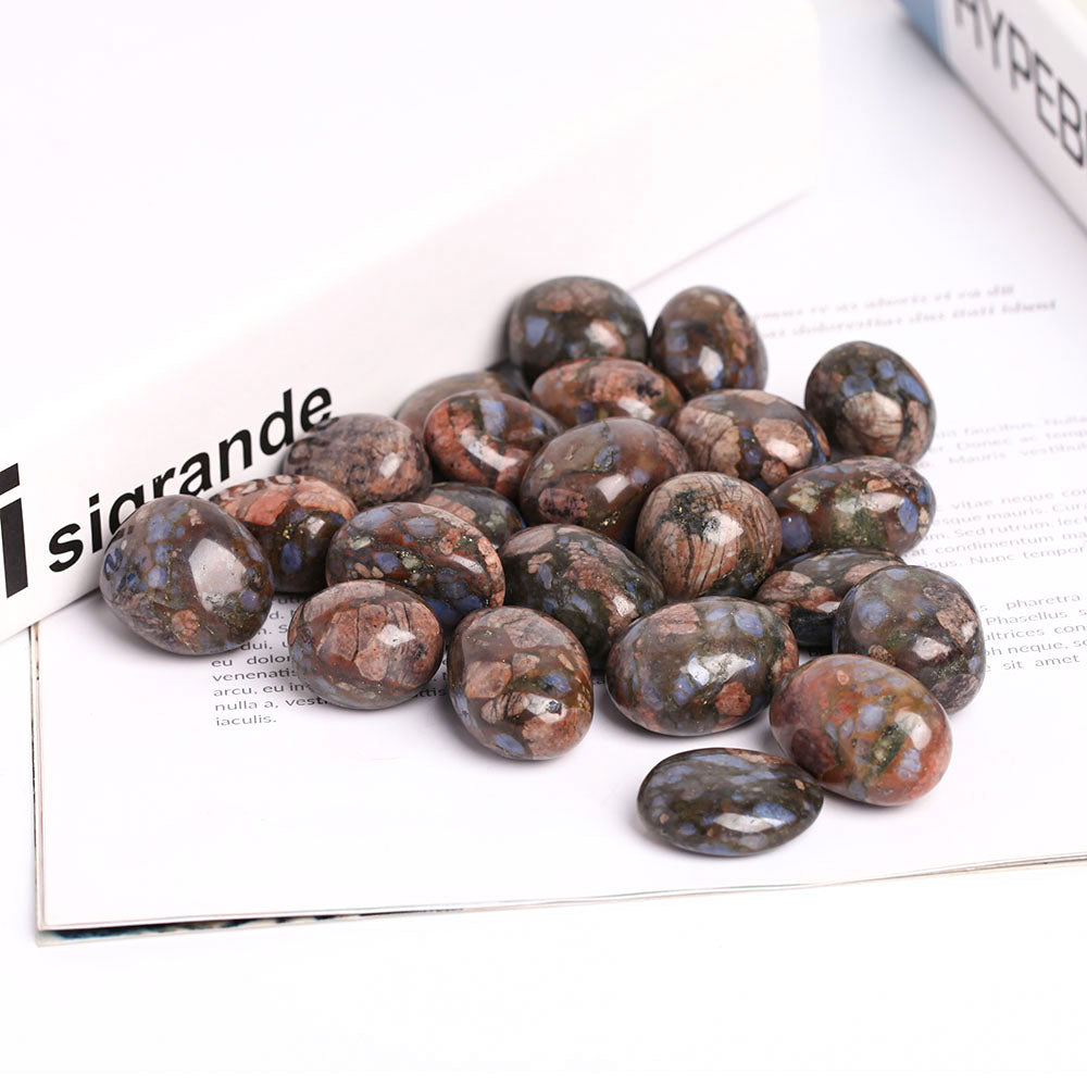 Natural Blue Que Sera Polished Tumbled Stones 2.5-3cm