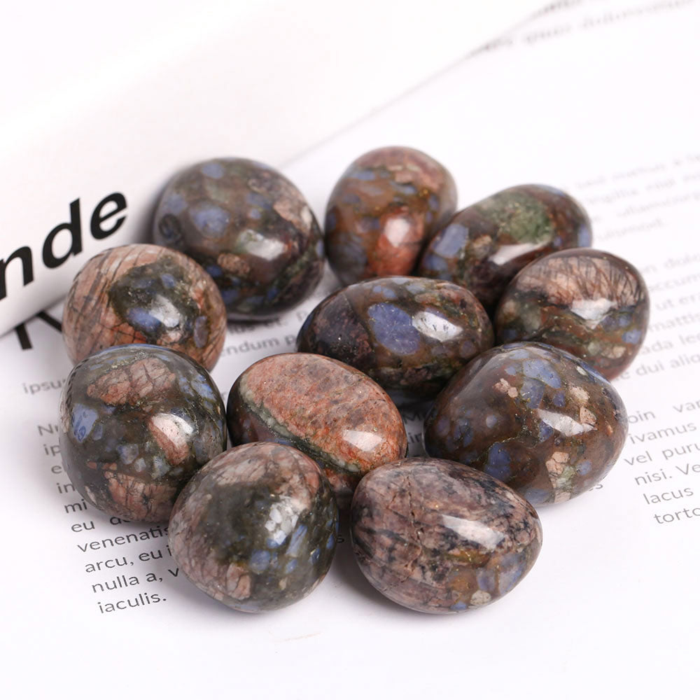 Natural Blue Que Sera Polished Tumbled Stones 2.5-3cm