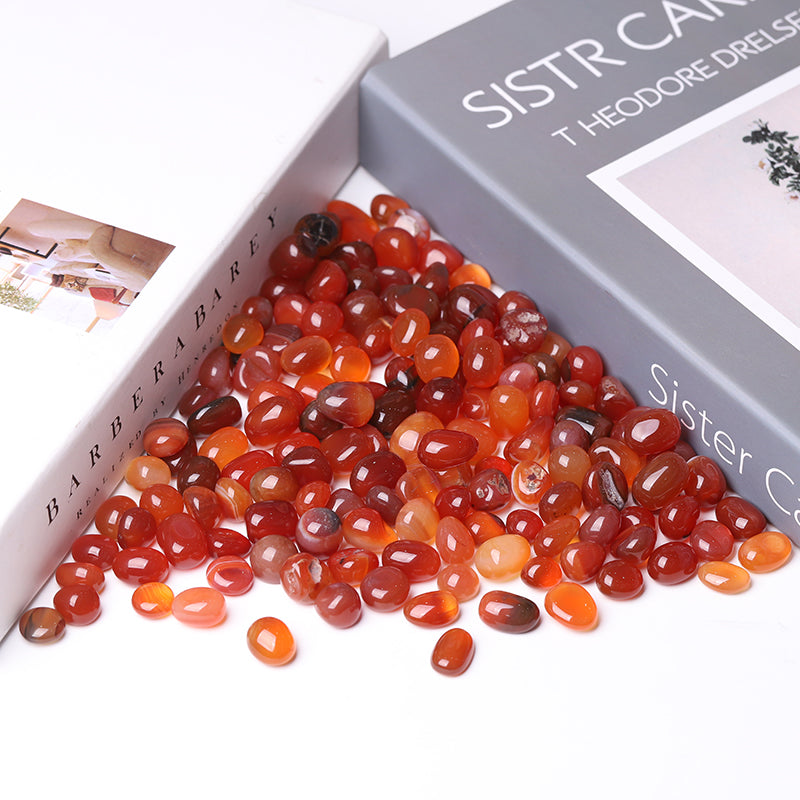 Natural Carnelian Tumbled Stones 15-20mm for Energy Balance