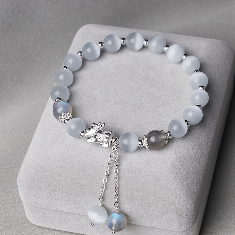 Natural Cat's Eye Moonstone Spiritual Support Bracelet