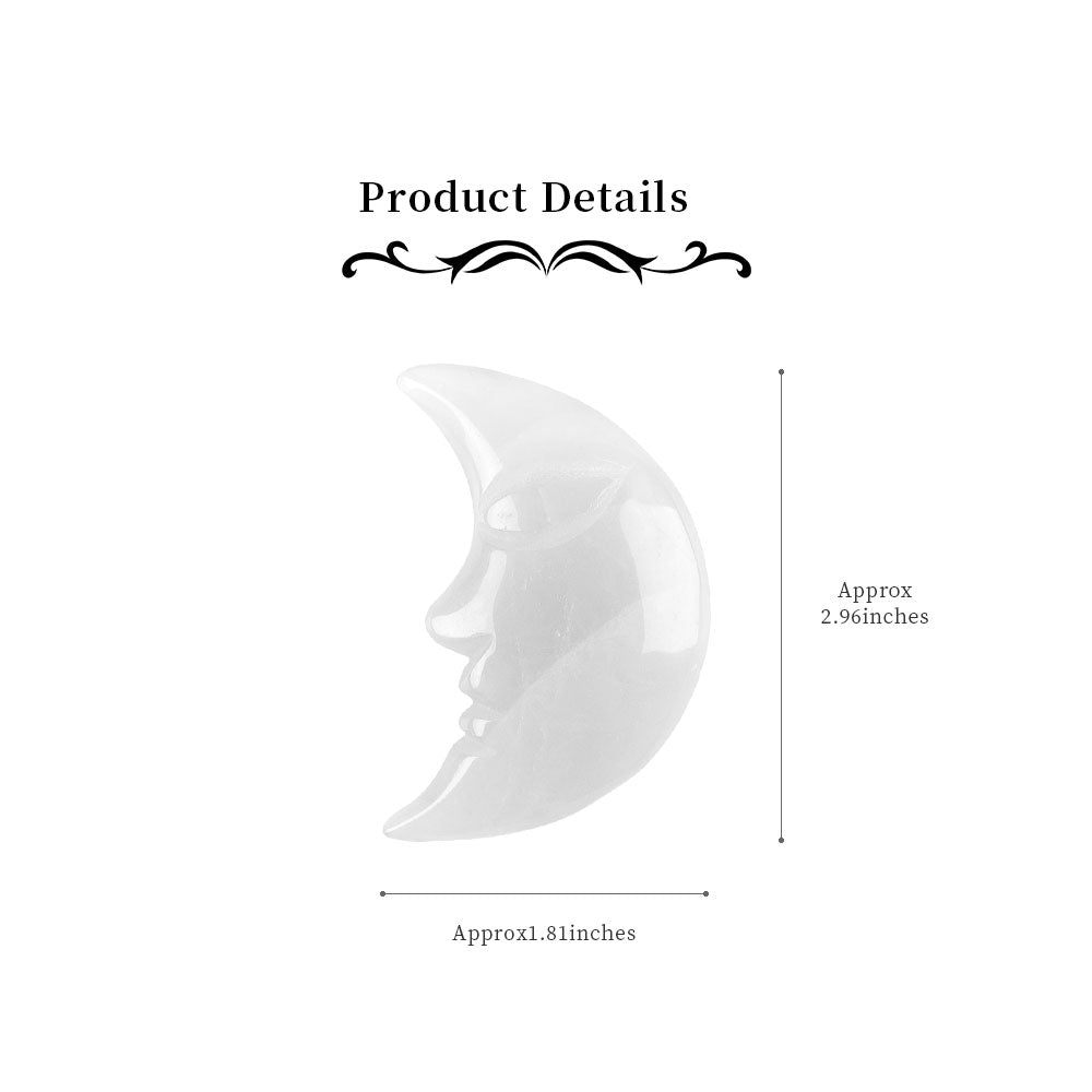 Natural Clear Quartz 2.6 Inch Crescent Moon Crystal Shape