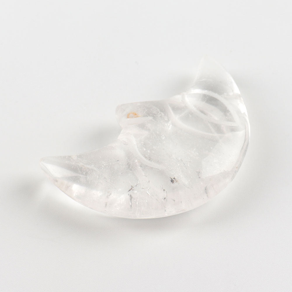 Natural Clear Quartz 2.6 Inch Crescent Moon Crystal Shape