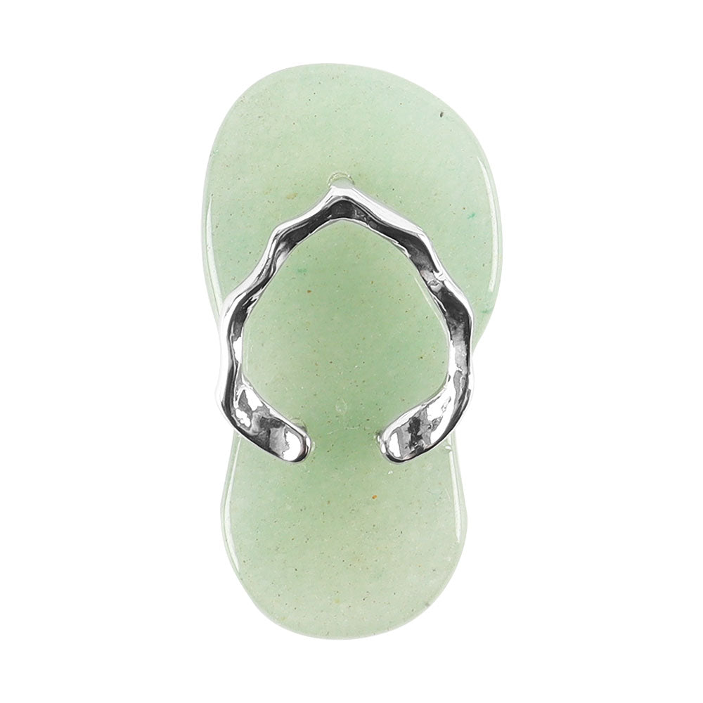 Natural Clear Quartz Mini Crystal Slippers Pendant 1.65 Inches