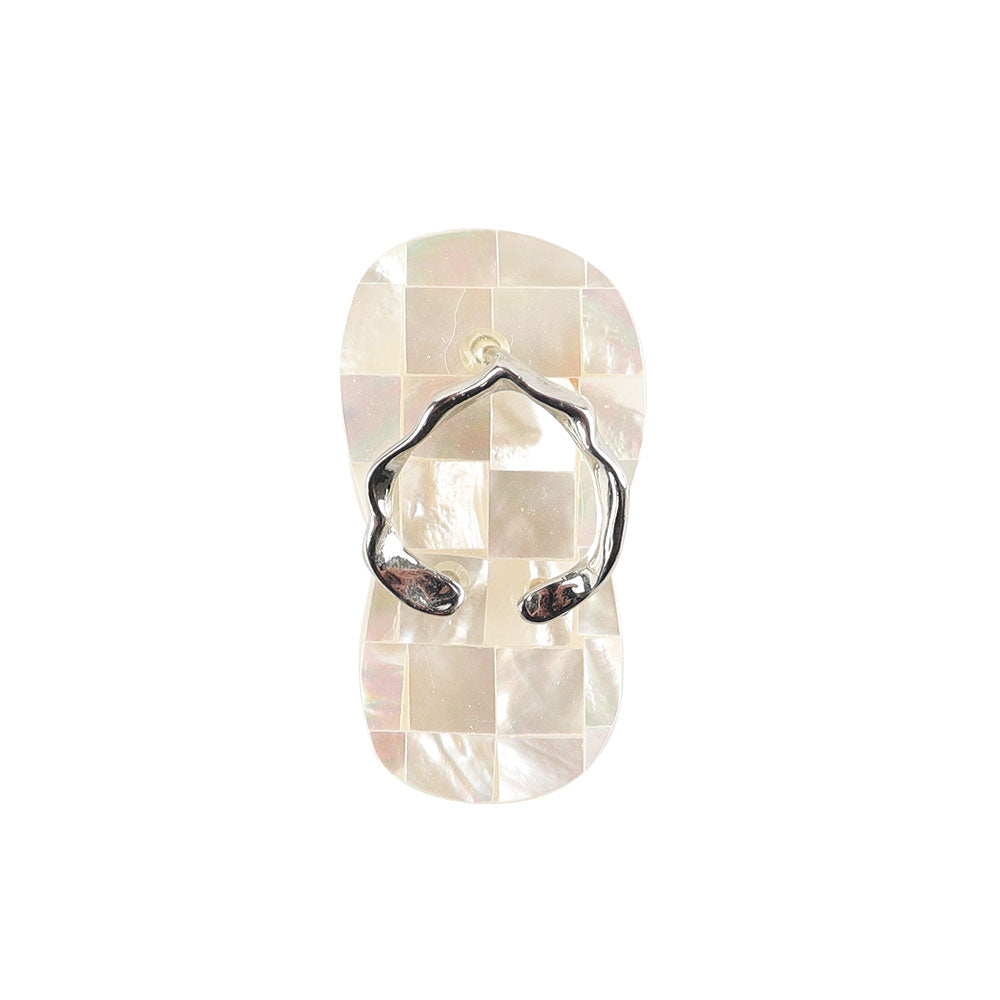 Natural Clear Quartz Mini Crystal Slippers Pendant 1.65 Inches