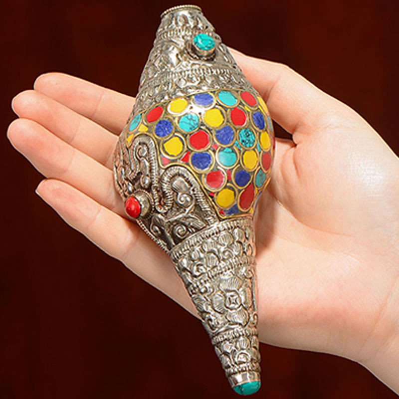 Natural Colorful Shankha Conch Shell Decoration for Zen Decor