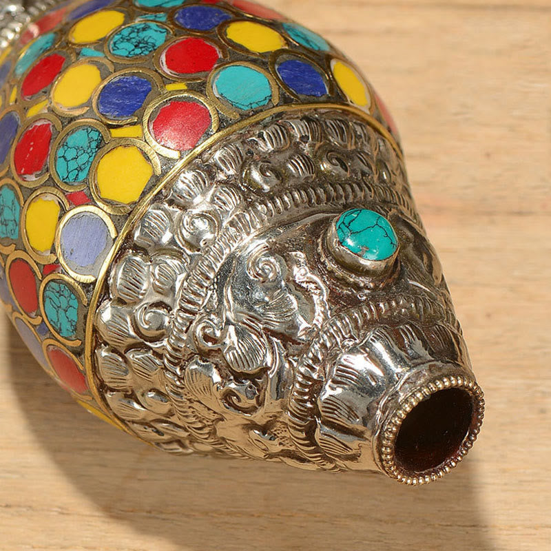 Natural Colorful Shankha Conch Shell Decoration for Zen Decor