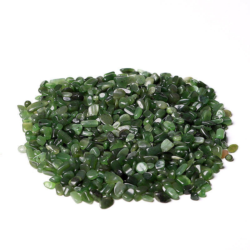 Natural Green Jade Crystal Chips 5-9mm Healing Stones
