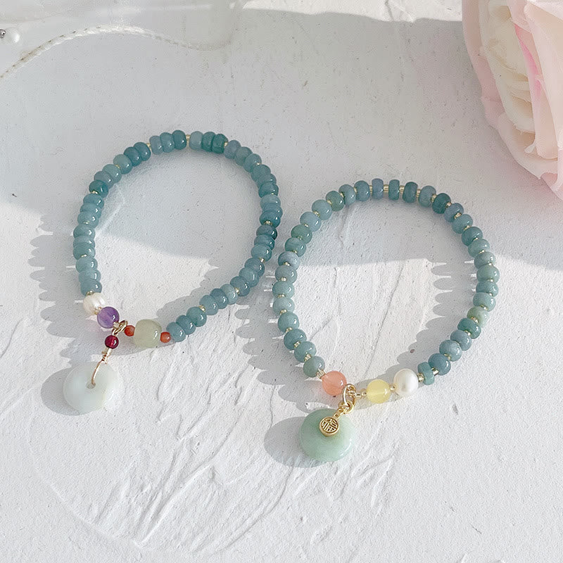 Natural Hetian Jade Prosperity Bracelet with PiXiu Charm
