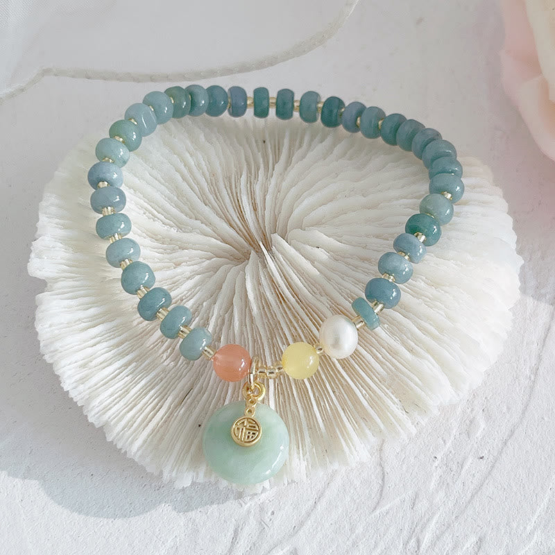 Natural Hetian Jade Prosperity Bracelet with PiXiu Charm